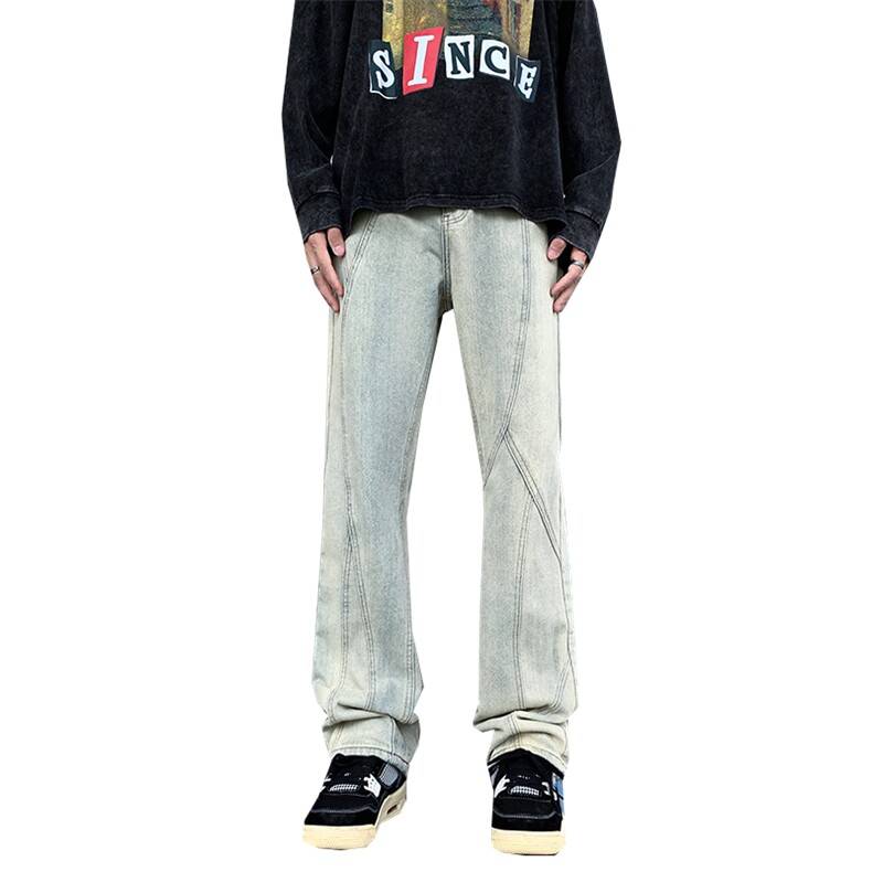 美式高街水洗牛仔裤潮流直筒休闲裤A161-S2352-P56,男装牛仔裤,电商A161