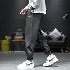 1日系宽松运动裤束脚裤大码长裤潮休闲裤男九分裤7201P40控68，男装休闲裤，星座226-2