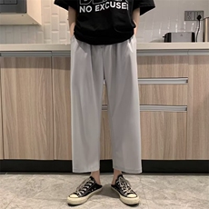 夏季男生冰丝宽松休闲裤子大码9分裤，男装休闲裤，星座1013