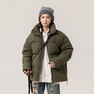 新标90白鸭绒简约休闲立领外套纯色加厚羽绒服ESY0212-P210