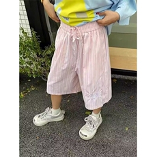夏季薄款过膝五分裤男女冷色系条纹宽松休闲阔腿速干沙滩短裤潮，男装牛仔裤，星座506A