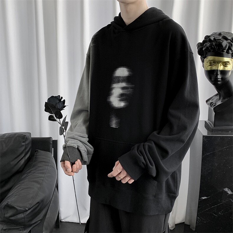 原宿风秋季港风男韩版休闲连帽卫衣套头外套男女潮W1454-P30,男装卫衣,星座512-2