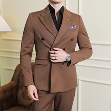品质西服套装男两件套韩版修身商务休闲西装婚礼西装KTZ803-P245，男装西服套装，星座1105-3