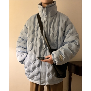 定制面料棉衣男港风半高领棉服男外套男8707P125控168图片