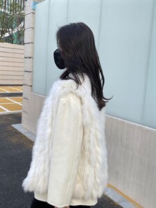 冬季新款两件套皮草羊绒外套图片