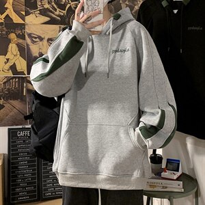 2021冬季新港风海报墙大码男加绒加厚连帽休闲卫衣W652-P55，男装卫衣，电商A001