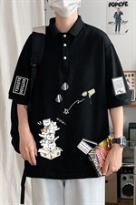 PL57115-P35翻领短袖polo衫男大码胖子半袖t恤男有领保罗衫模特,男装Polo衫,电商A040