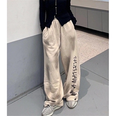 重磅运动阔腿卫裤男脏脏裤潮休闲裤字母印花KB345，男装休闲裤，星座1116A（原606A-3）