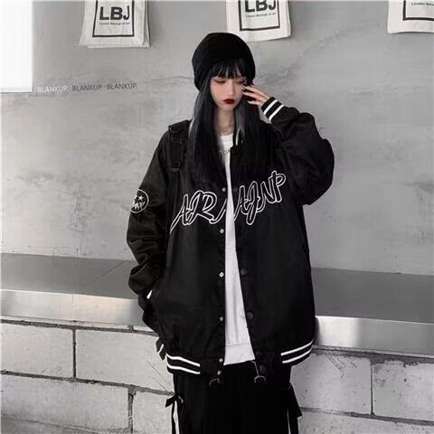 春秋新款女装学生港风复古棒球服韩版绣花百搭休闲夹克外套2025年,男装夹克,星座506A