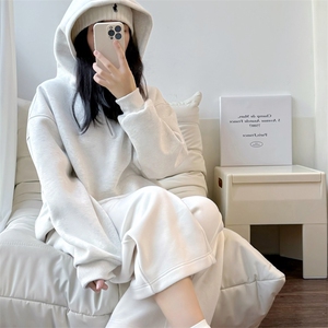抖音得物高品质二开 25秋冬美式重磅宽松纯色连帽拉链高领卫衣W65图片