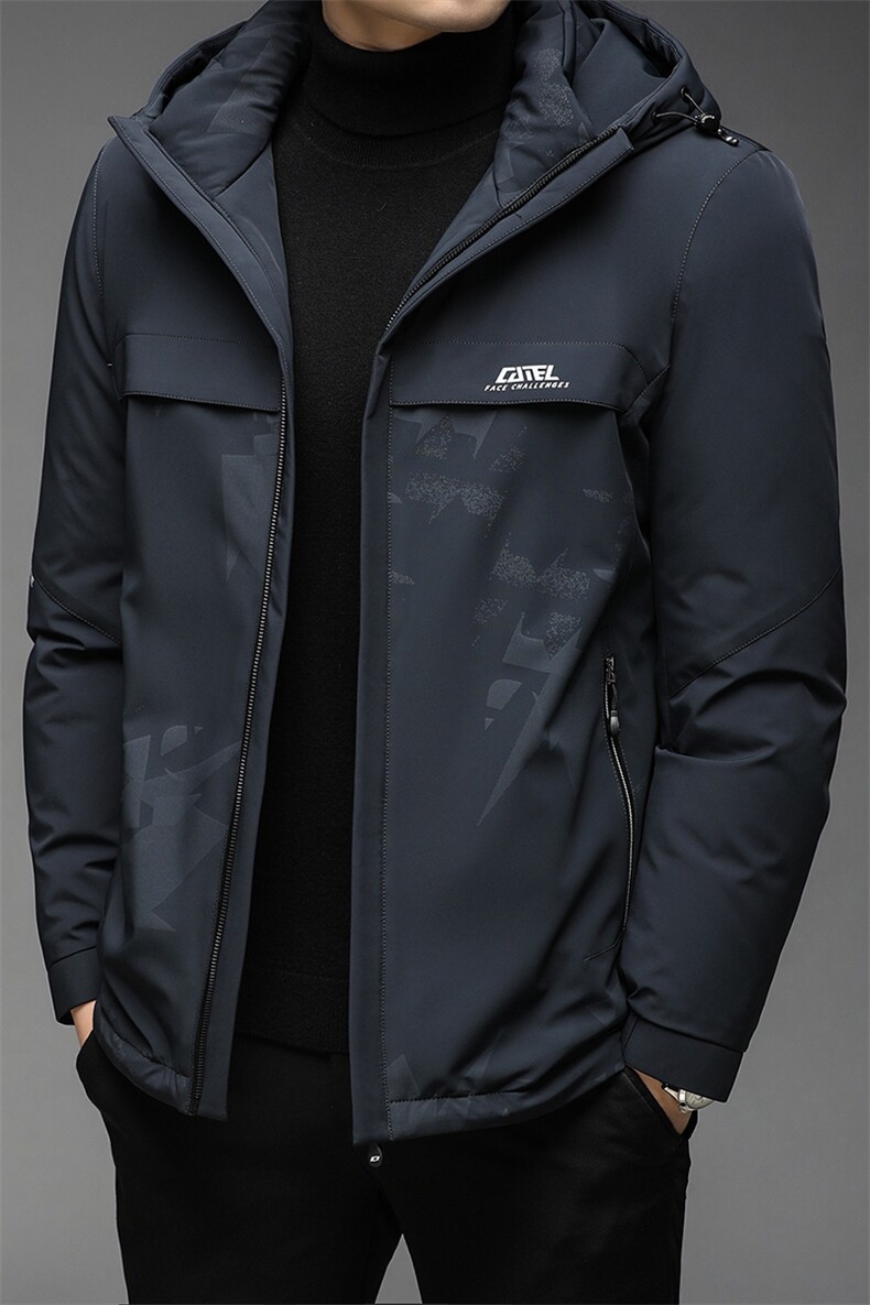 B2126钱塘2020-3精品90白鸭绒连帽继续男装羽绒服P235,男装羽绒服,钱塘207-3