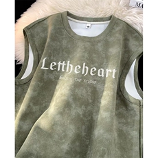 扎染无袖背心男夏季新款ins简约坎肩T恤休闲宽松潮流印花TD689，男装背心/马甲，星座1116A（原606A-3）