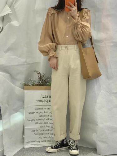 春季新款天丝衬衫，女装衬衫，影白