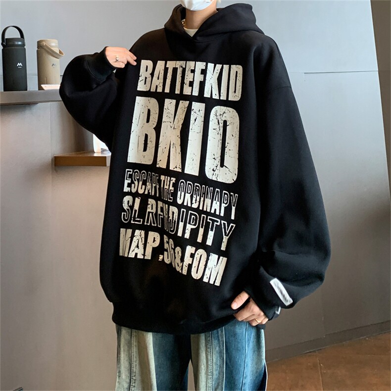 美式复古藏青色重磅卫衣男秋冬款oversize慵懒情侣装欧美潮牌外套，女装短外套，星座505-2（原电商A260-1)