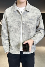 高级感外套男装品质夹克订制针织扎染面料C317-J6620-P135，男装夹克，电商C317