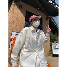 长袖潮流网红卡其青少年衬衣宽松潮男痞帅衬衫男日系C804-P35，男装衬衫，星座1109-3