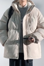 冬季青少年灯芯绒连帽棉衣潮牌羊羔毛加绒加厚棉服外套5305-P85，男装棉衣，电商B306