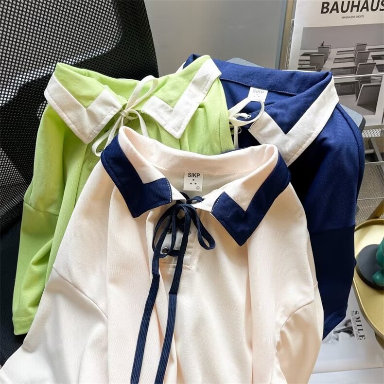 翻领短袖T恤男简约百搭休闲打底五分袖POLO衫S73P28，男装Polo衫，星座1116-2