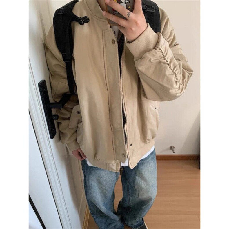 水洗美式复古cleanfit飞行夹克外套JK0115-P78图片