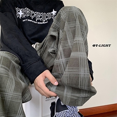 B221秋冬加绒格子灯芯绒休闲裤LK21163-常规P50控68加绒P60控78，男装休闲裤，电商B221