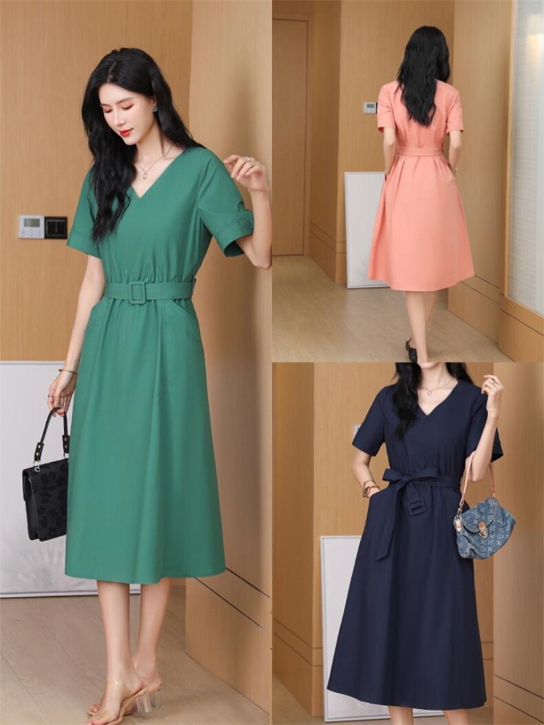 夏季新款连衣裙，女装连衣裙，百妹仟红