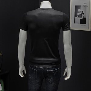 2021夏季丝光棉烫钻短袖T恤 711-875 P65 M-5XL （假模）图片
