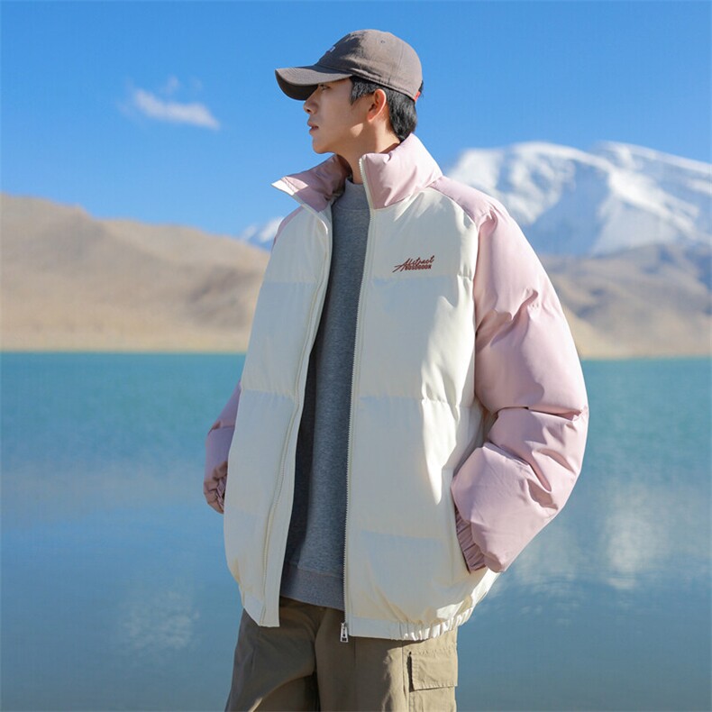 现货 抖音得物可供视频 三防加厚羽绒拼接棉衣外套面包棉服 86634图片