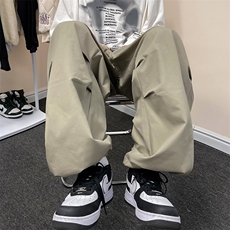 日系工装裤男春季高街潮牌阔腿直筒裤cityboy束脚休闲裤QK855-P45，男装工装外套，星座1008-1