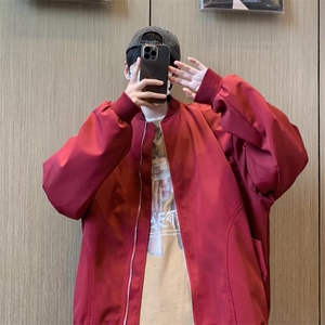 美式高街棒球服夹克男韩版潮刺绣字母2023秋冬季ins外套W5071-P60