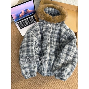短款个性拼色潮流棉衣英伦街头时髦秋冬上衣外套HY888P100图片