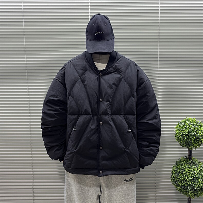 2025新标90白鸭绒冬季棒球服短款男士羽绒服外套359-P280，男装羽绒服，钱塘708(原3018)