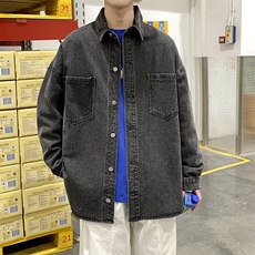 2023秋季港风痞帅牛仔夹克男女韩版宽松休闲春季外套JK832-P65，男装夹克，星座1103-3
