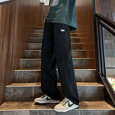 春季新款黑色休闲长裤子纯棉男士阔腿工装裤K8011特P48，男装休闲裤，电商D325