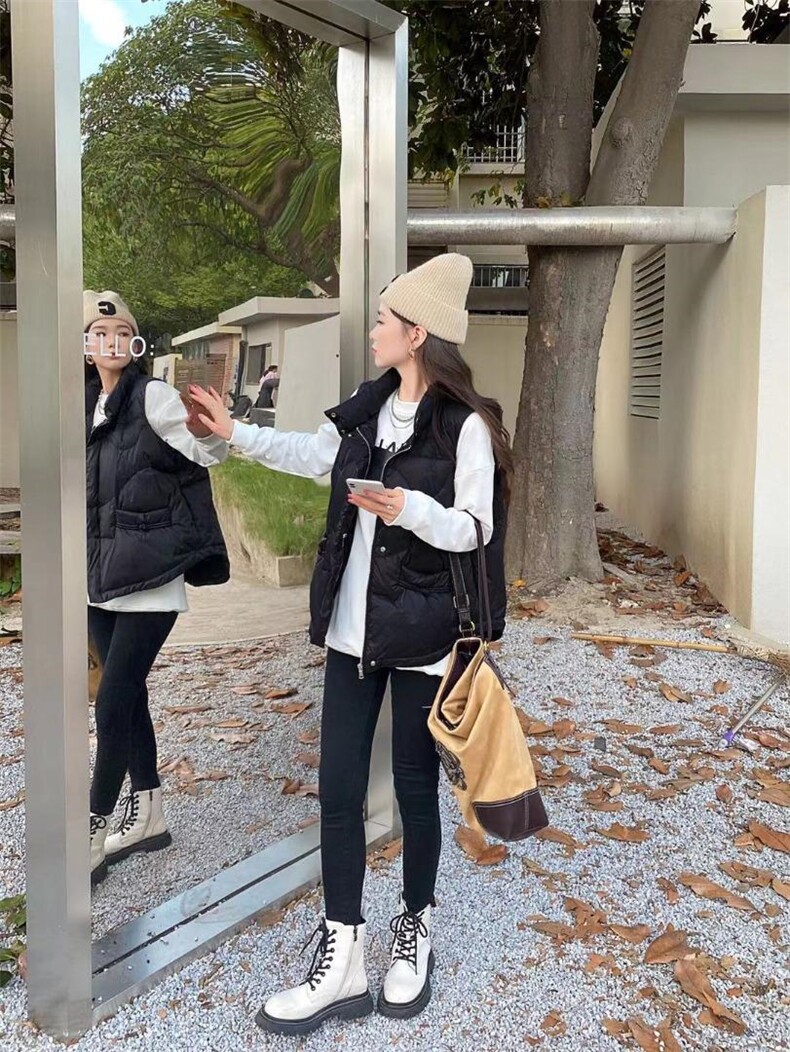 复古盘扣羽绒马甲，女装马甲，Balance Studio