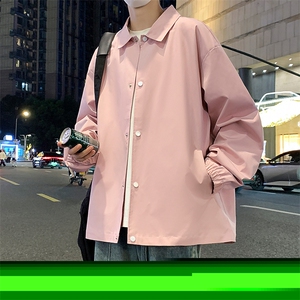 脏脏花翻领夹克男秋新款潮复古宽松休闲情侣外套 A436-2380-P60图片