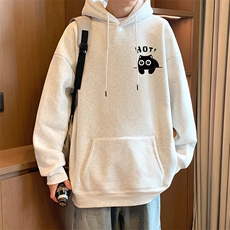 CM072P60新品重磅纯棉连帽卫衣秋冬外套卡通印花帽衫高街外套，男装卫衣，星座304A-1