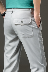 男士牛仔裤2023年夏季薄款冰丝中年商务休闲时尚百搭宽松直筒裤子图片