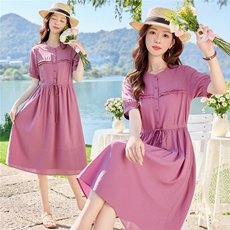 3220A时尚圆领细带连衣裙，女装连衣裙，倪叶myz