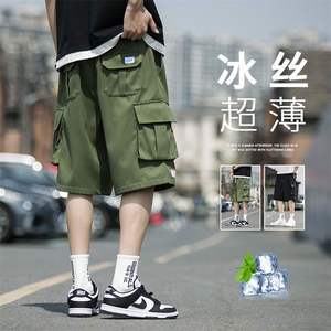 夏季新品五分裤男生短裤宽松休闲运动百搭工装裤子 DK21218 P-30图片