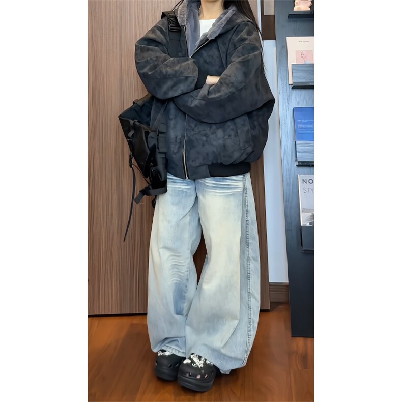 数据座山雕座山雕加绒PU皮男女同款连帽宽松棉衣PYM657P95,男装棉衣,电商A128