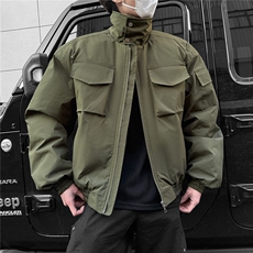 2025冬装飞行员夹克棉服厚外套男装冬季宽松立领棉衣S378特95，男装夹克，电商A233-1