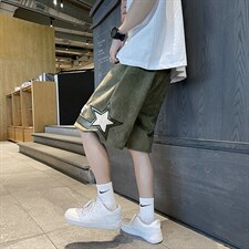 运动短裤男夏季潮牌ins字母美式街头五分裤嘻哈个性中裤DK612-P33图片