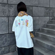 万针全刺绣工艺抖音得物高品质260克重磅纯棉双纱美式高街短袖T恤，男装T恤，电商A486