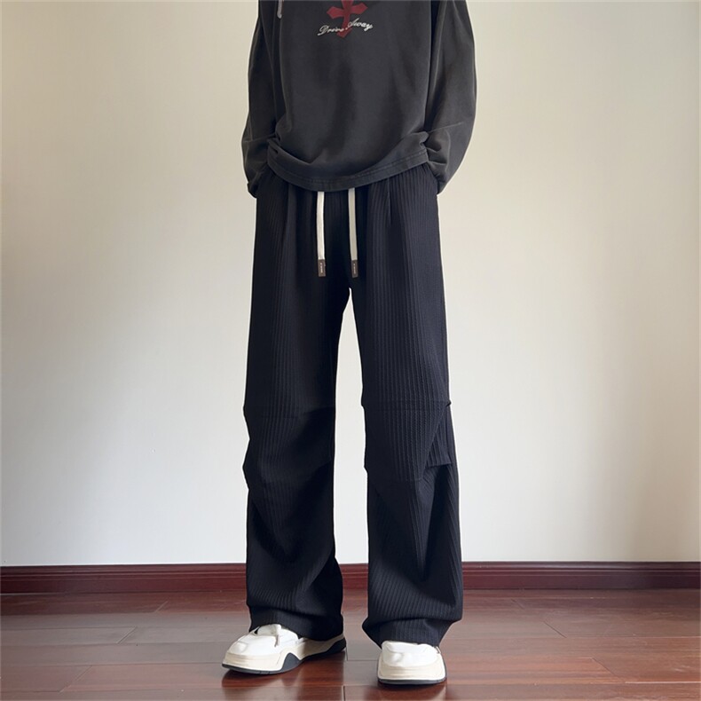 K24770批45控68秋季新款垂感面料裤子男伞兵裤百搭休闲裤男裤子,男装休闲裤,电商D229A