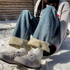 加长版裤子男高个子阔腿直筒牛仔裤190cm115休闲百搭长裤KZ080P60，男装牛仔裤，电商B312