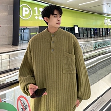 M8178/P65冬季毛衣男秋冬季宽松保暖半高领针织衫打底宽松外套，男装针织衫/毛衣，电商A141