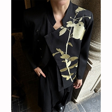 现货！25礼服西装重工系列刺绣新中式立领西服外套XZ124-P178，男装西服，电商B288