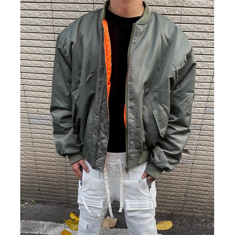 橙内bomber飞行夹克外套男加厚短宽cleanfit保暖秋冬棉服MY802,男装夹克,星座1116A（原606A-3）