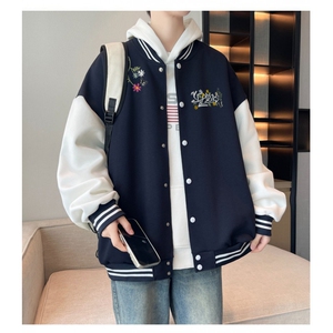 J9937-P70美式嘻哈高质量刺绣宽松潮牌棒球服夹克图片