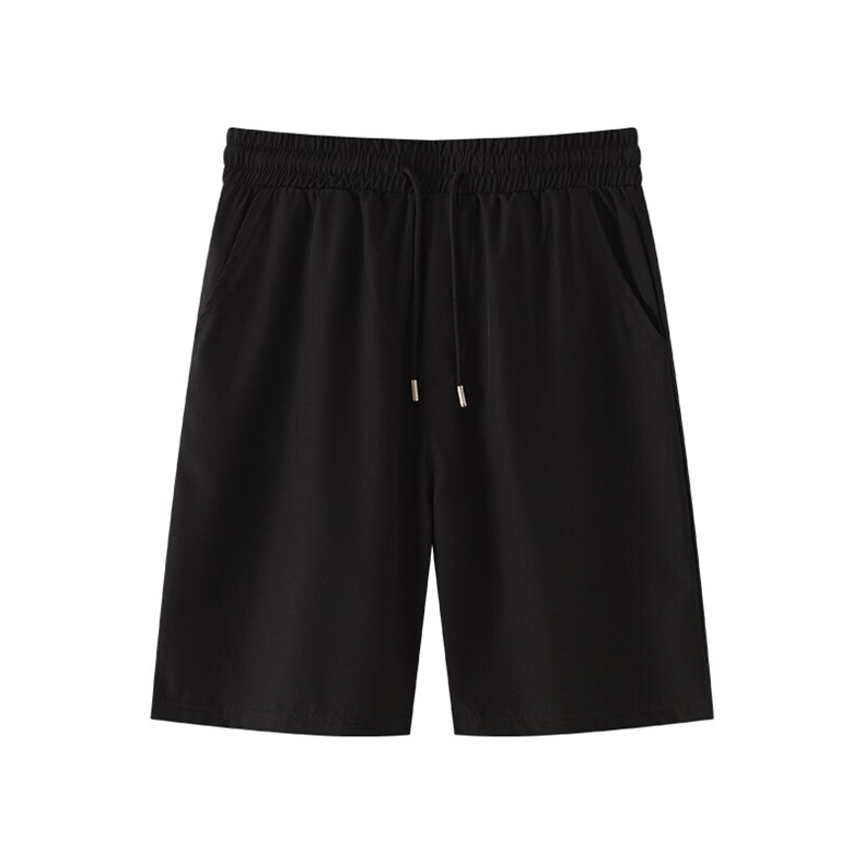 抖音得物二开夏季冰感透气速干轻薄舒适简约纯色休闲冰丝短裤，男装休闲裤，电商A486-1